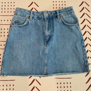 Topshop Moto denim skirt, size 4